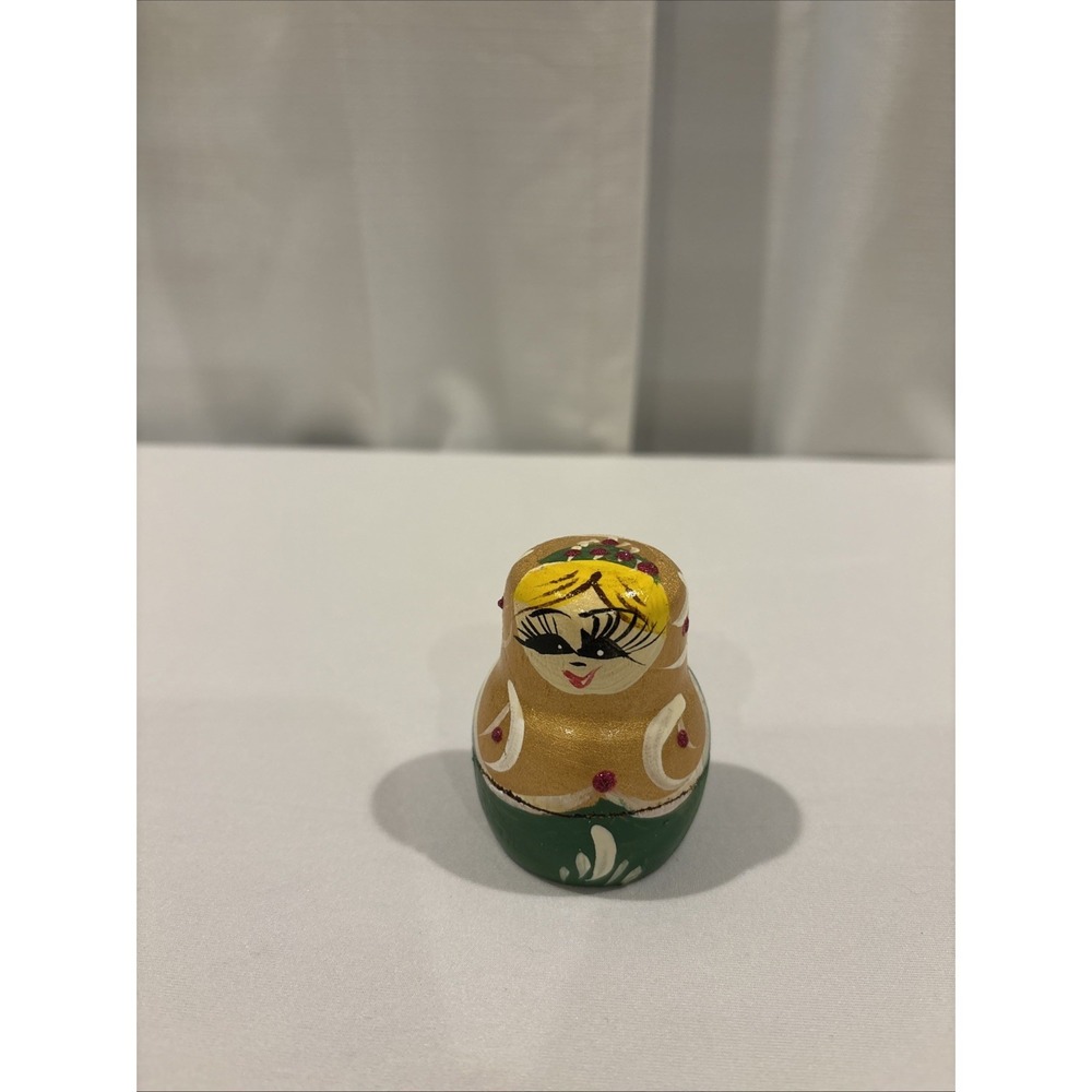 Vintage Russian Nesting Wooden Stacking Dolls~ Set of 4